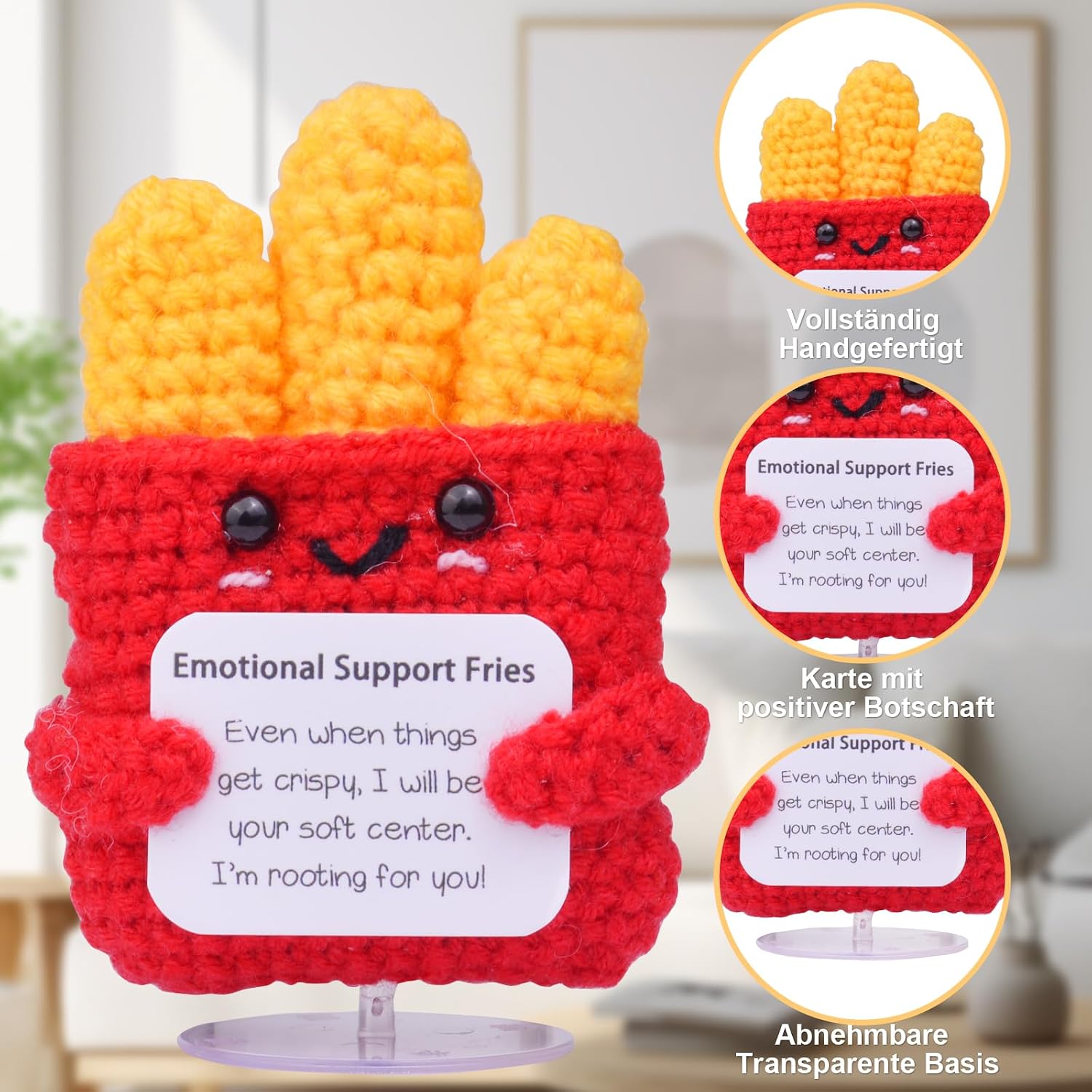 Detalle 2 de Mwmoeen handgemachte Pommes-Deko Geschenk