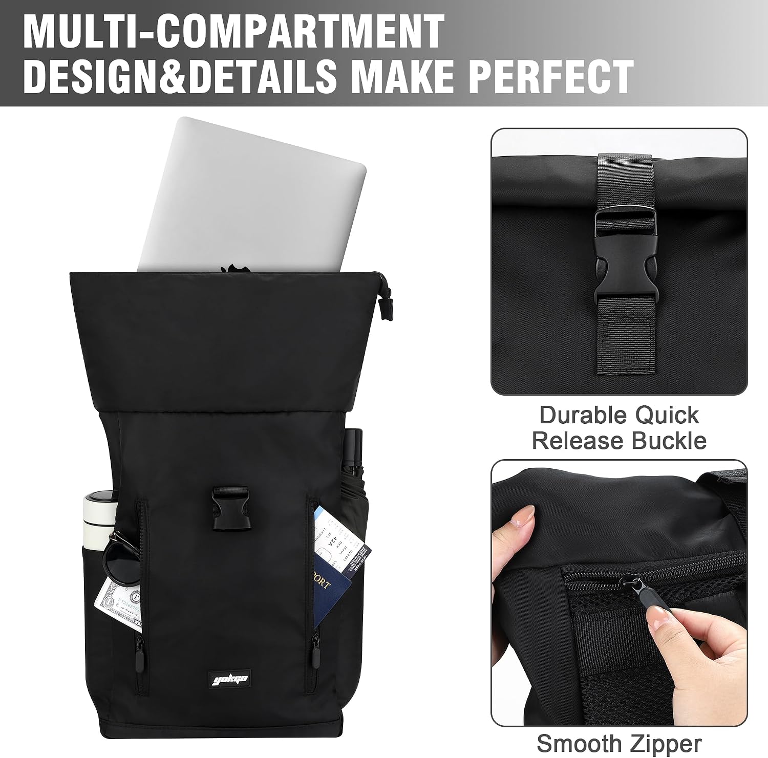Thumbnail 3 de YOKGO Rolltop Rucksack 25L