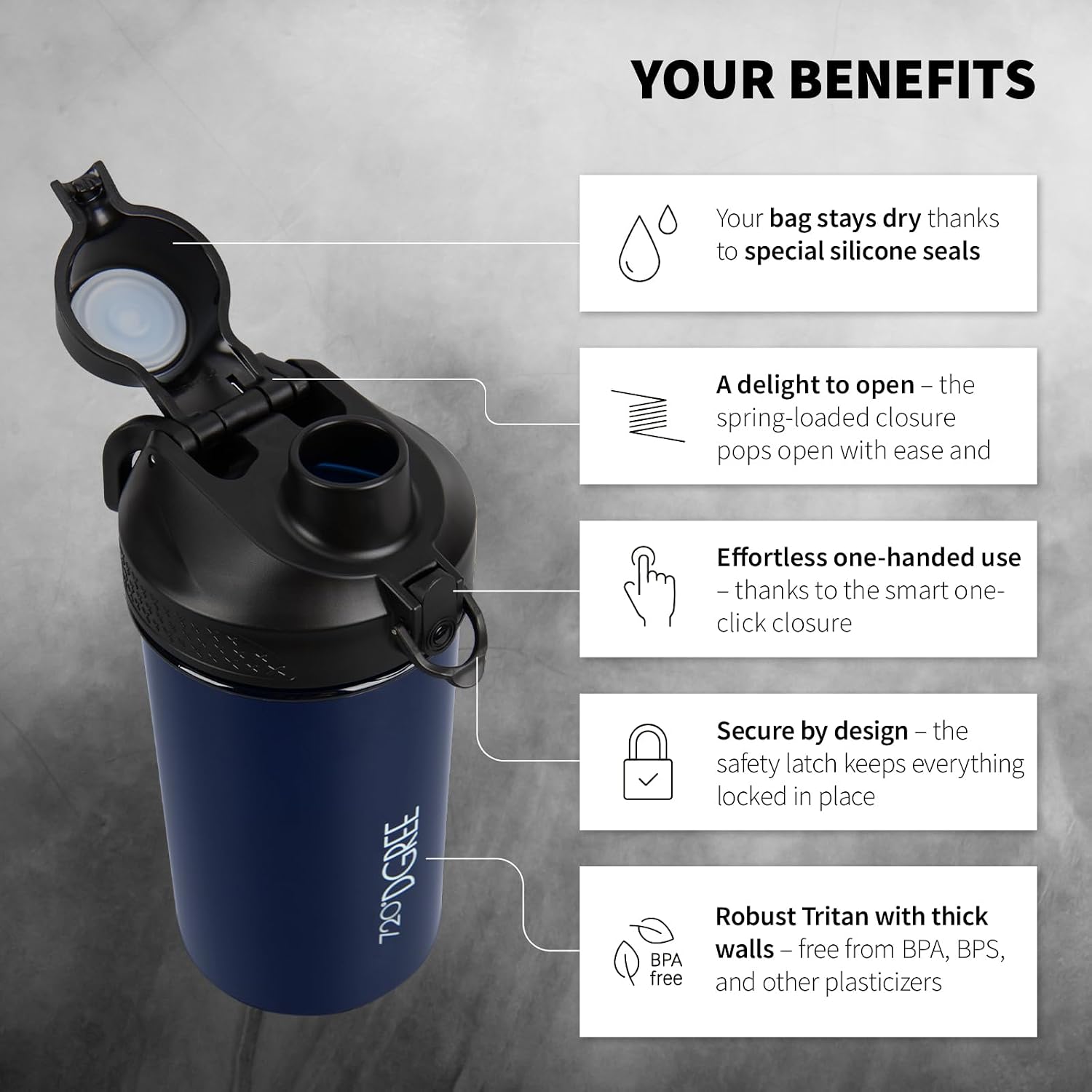 Detalle 2 de 720°DGREE uberShaker 550 ml shaker protéiné 🥤