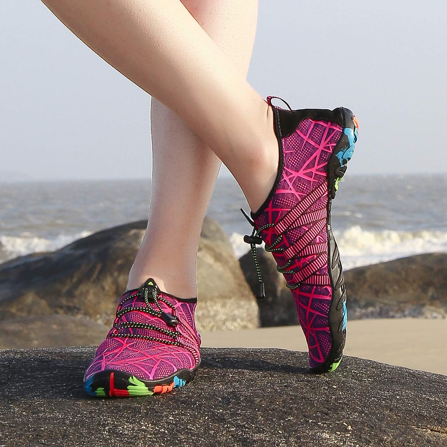 Thumbnail 1 de SAGUARO Chaussures pour sport aquatique à semelle épaisse (mixte adulte) – séchage rapide et confort