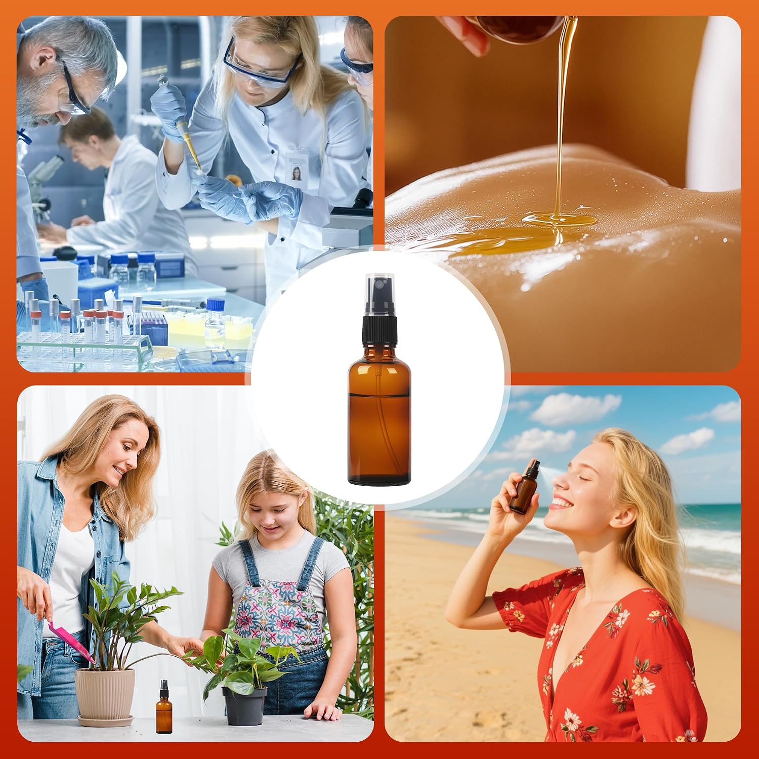 Thumbnail 5 de Nuangoo Braunglas Sprühflasche 50 ml Set