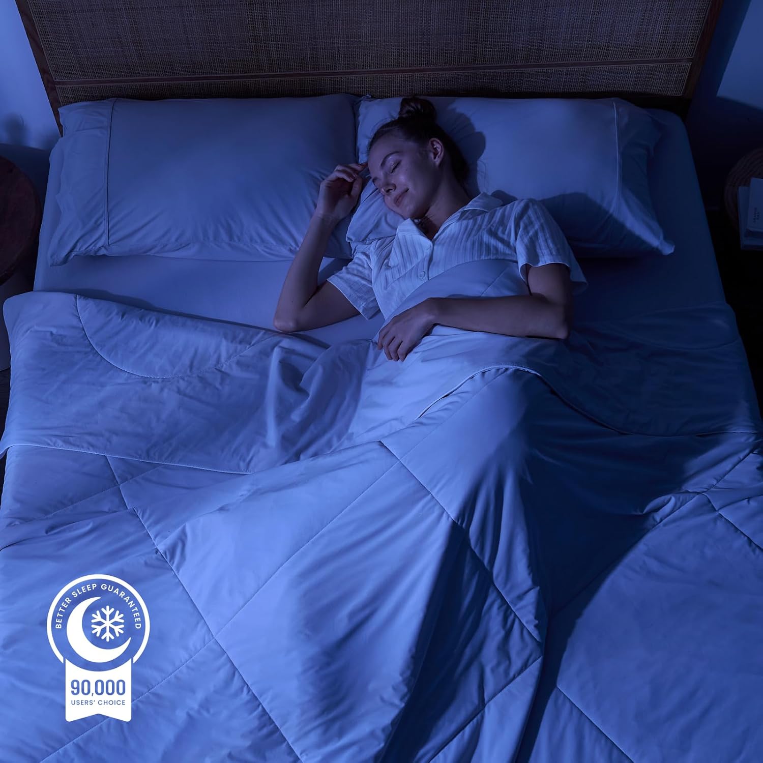 Thumbnail 2 de Cozy Bliss Cooling Comforter Queen Size: Lightweight, Breathable Relief for Hot Sleepers