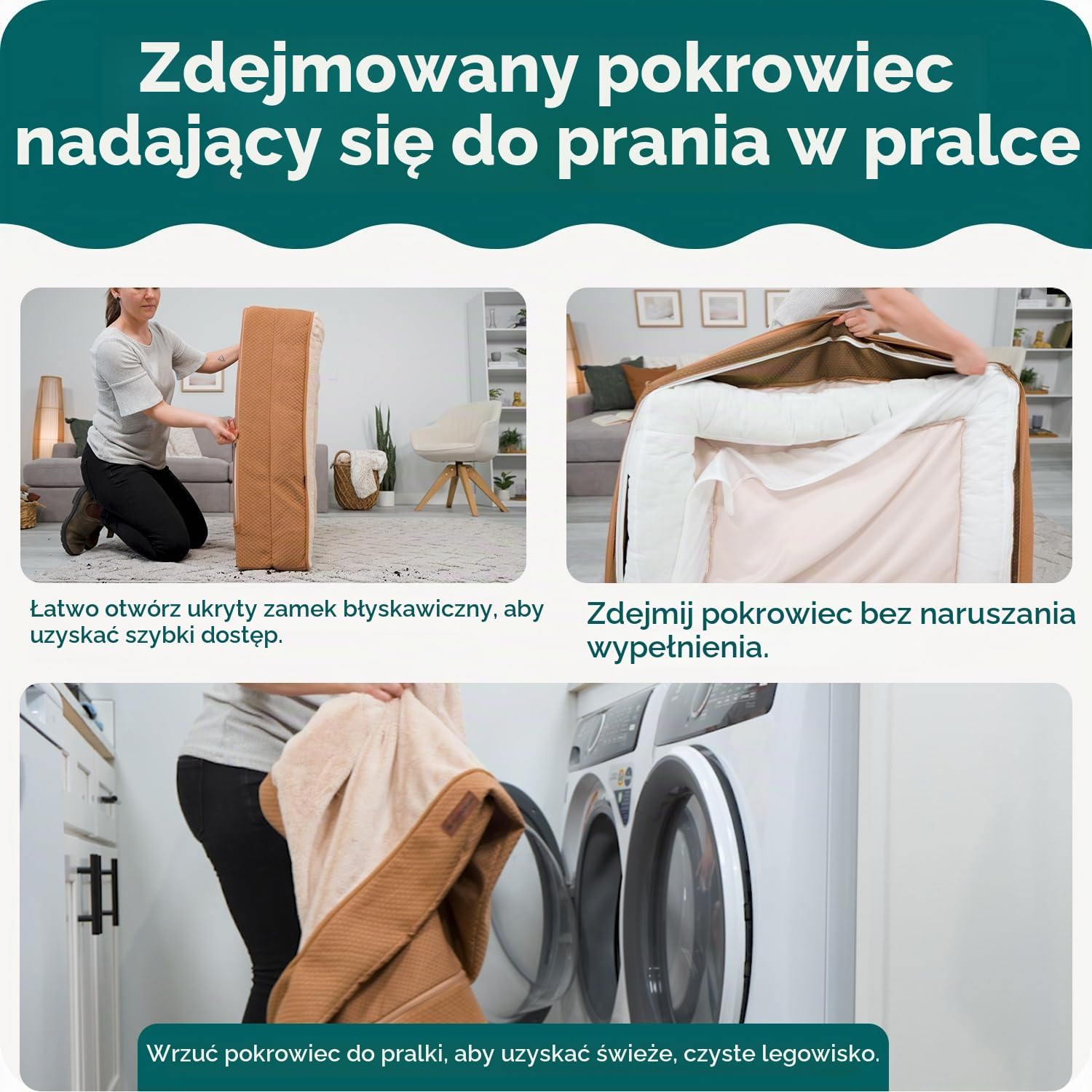 Detalle 2 de Furhaven ortopedyczne legowisko dla psa L, pianka o profilu wytłaczanki