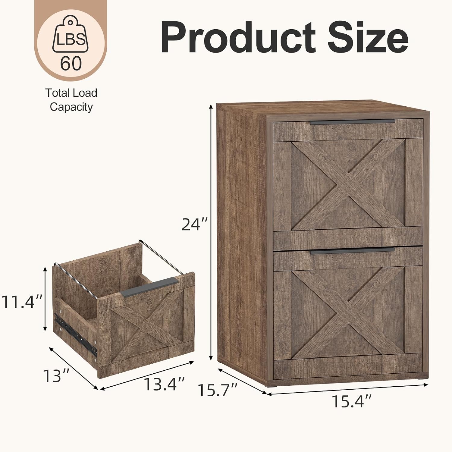 Thumbnail 2 de FATIGOS 2-Drawer Filing Cabinet
