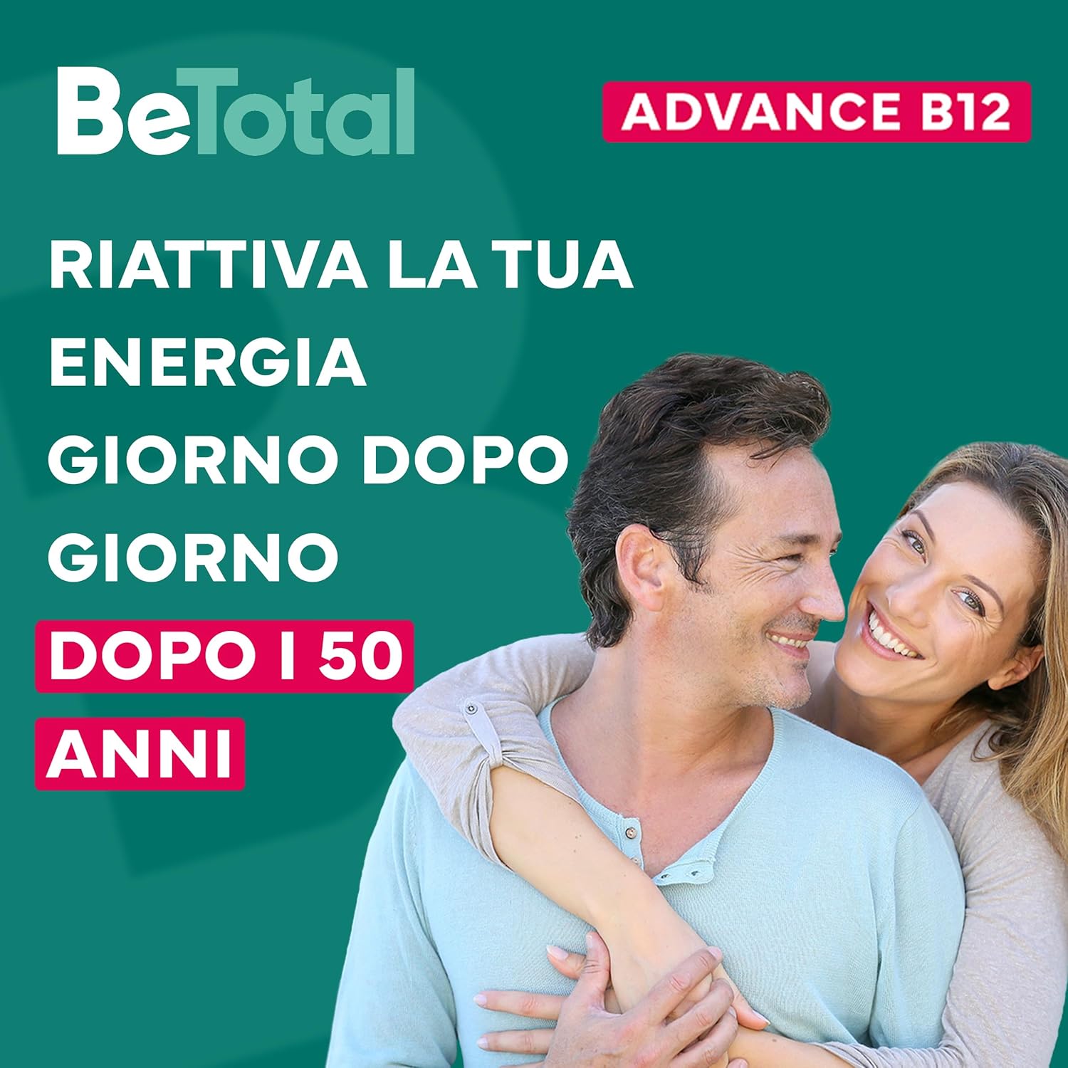 Thumbnail 1 de Be-Total Advance B12 Integratore Alimentare con Vitamina B12 – supporto per stanchezza dopo i 50 anni (3x15 flaconcini, gusto Lampone)