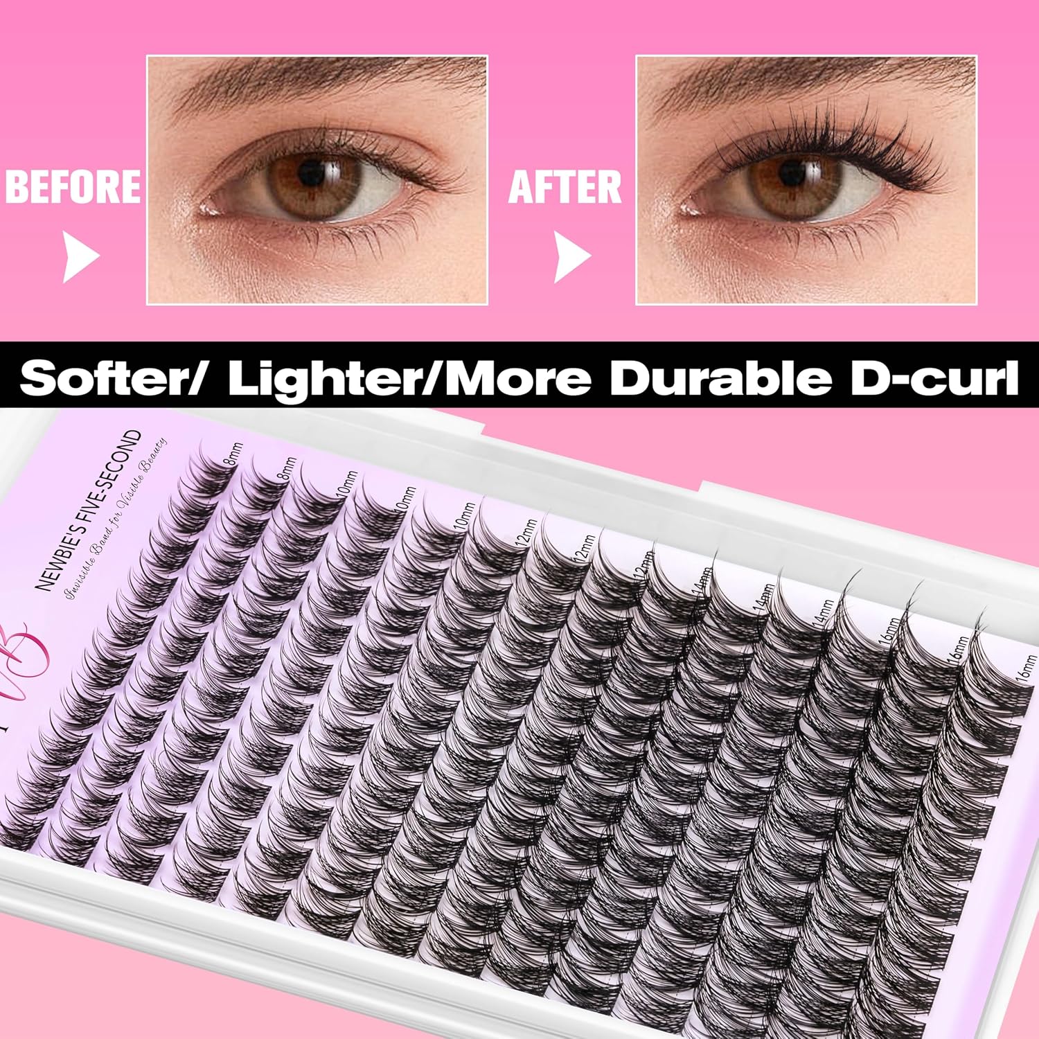 Thumbnail 4 de VEYESBEAUTY LuxeBold 8-16mm Mixed Lash Clusters