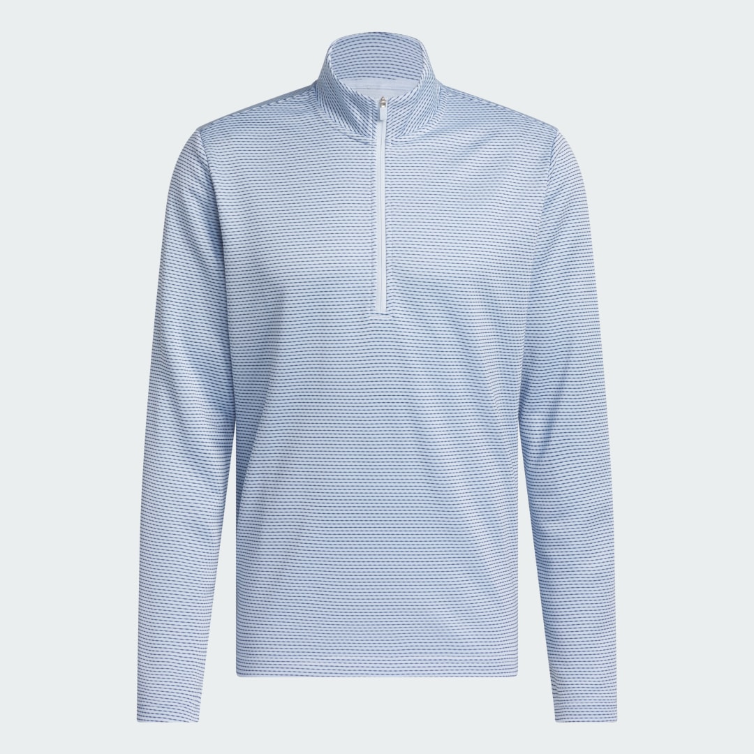 Detalle 2 de Sudadera Performance Printed Quarter-Zip de Adidas – azul, para entrenamiento y uso diario