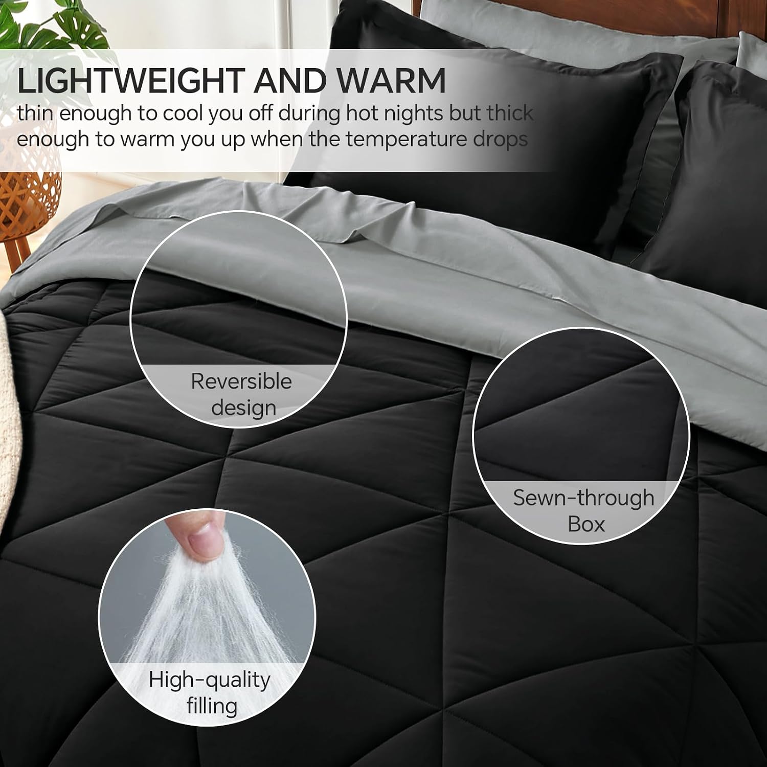 Thumbnail 2 de BEDELITE Queen Comforter Set 7 Pieces