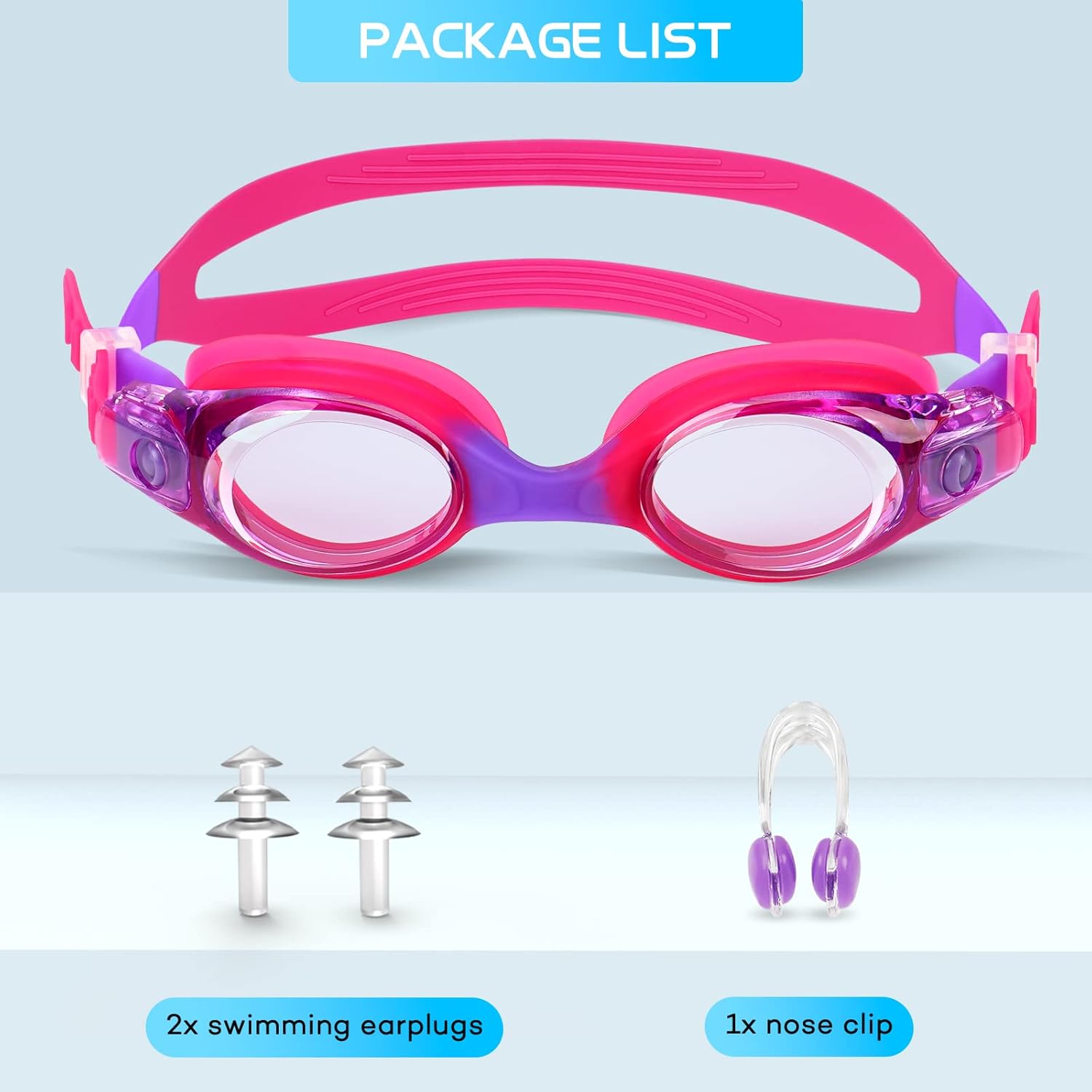 Thumbnail 5 de JATEKA Occhialini da nuoto bambini unisex 4-14 anni, anti-appannamento e lenti mirror HD con protezione UV