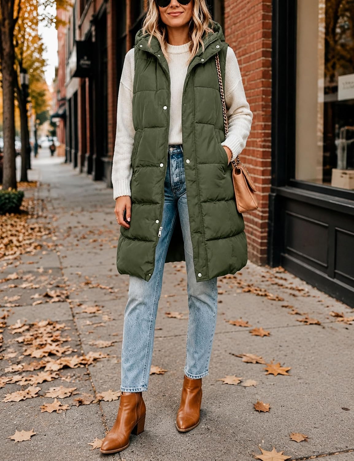 Thumbnail 1 de Tanming Women's Long Puffer Vest removable hood