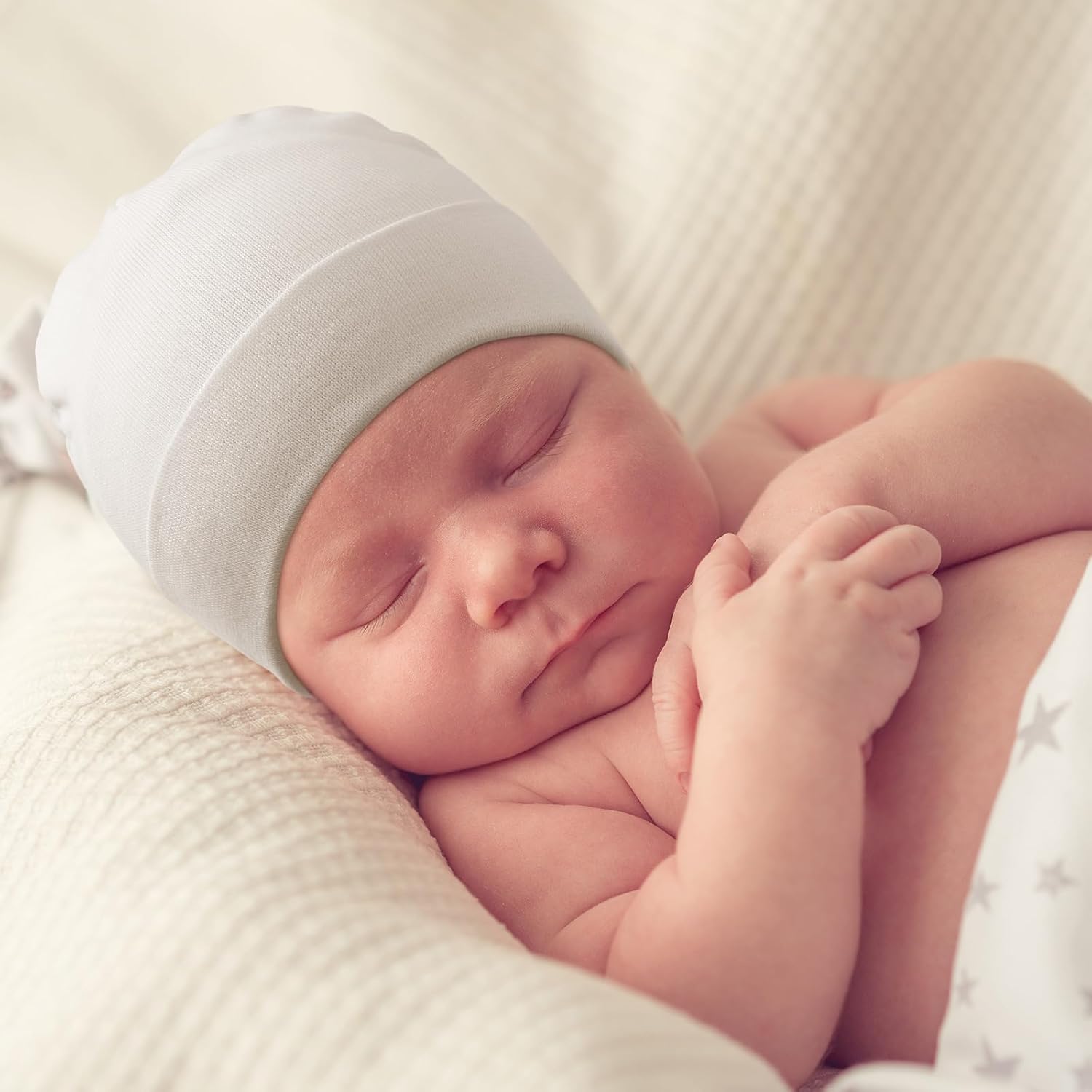 Thumbnail 2 de DRESHOW 6-Piece Baby Newborn Beanie Hats — Soft Knit Caps for 0–6 Months