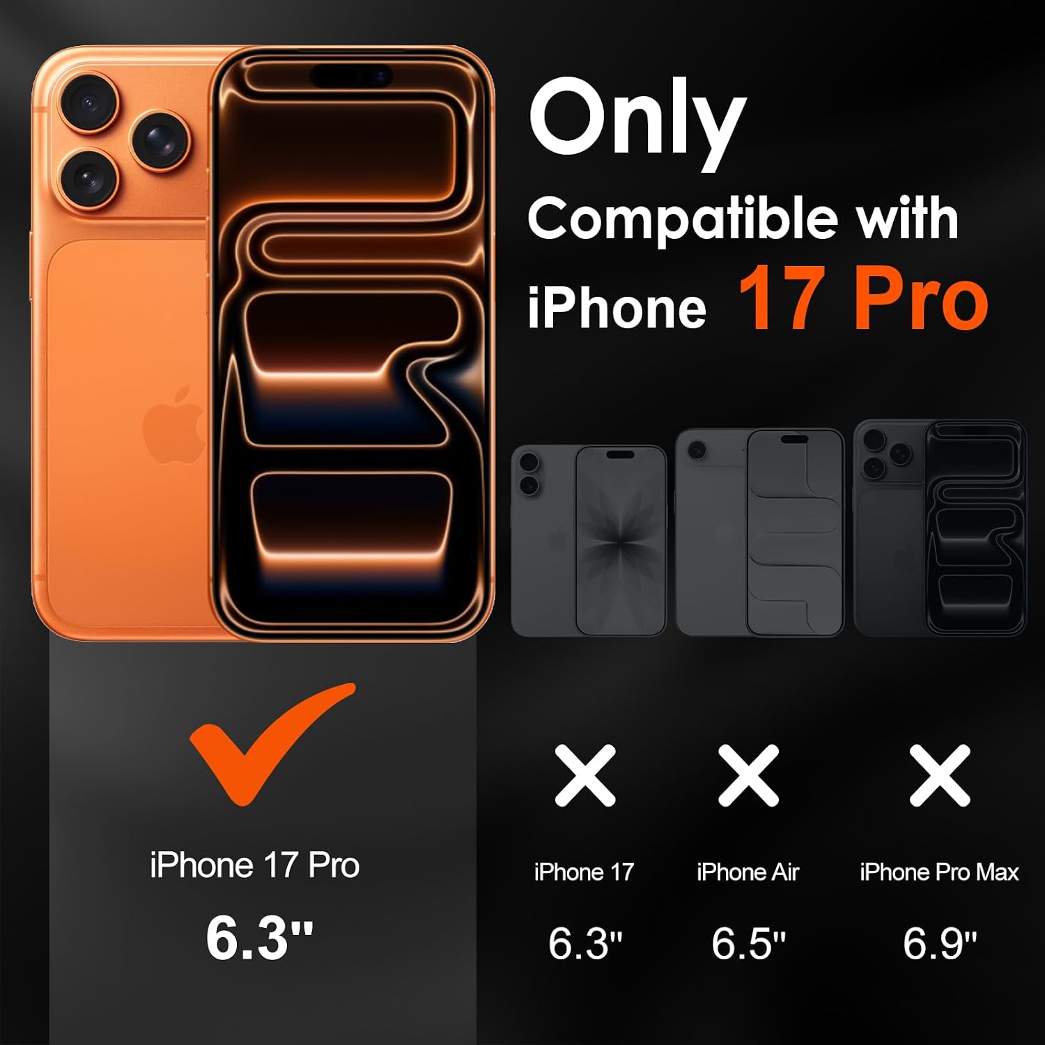 Thumbnail 1 de ivoler Alignment Aid Screen Protector Kit for iPhone 17 Pro (6.3-Inch) – 3 Screen Protectors and 3 Camera Lens Protectors