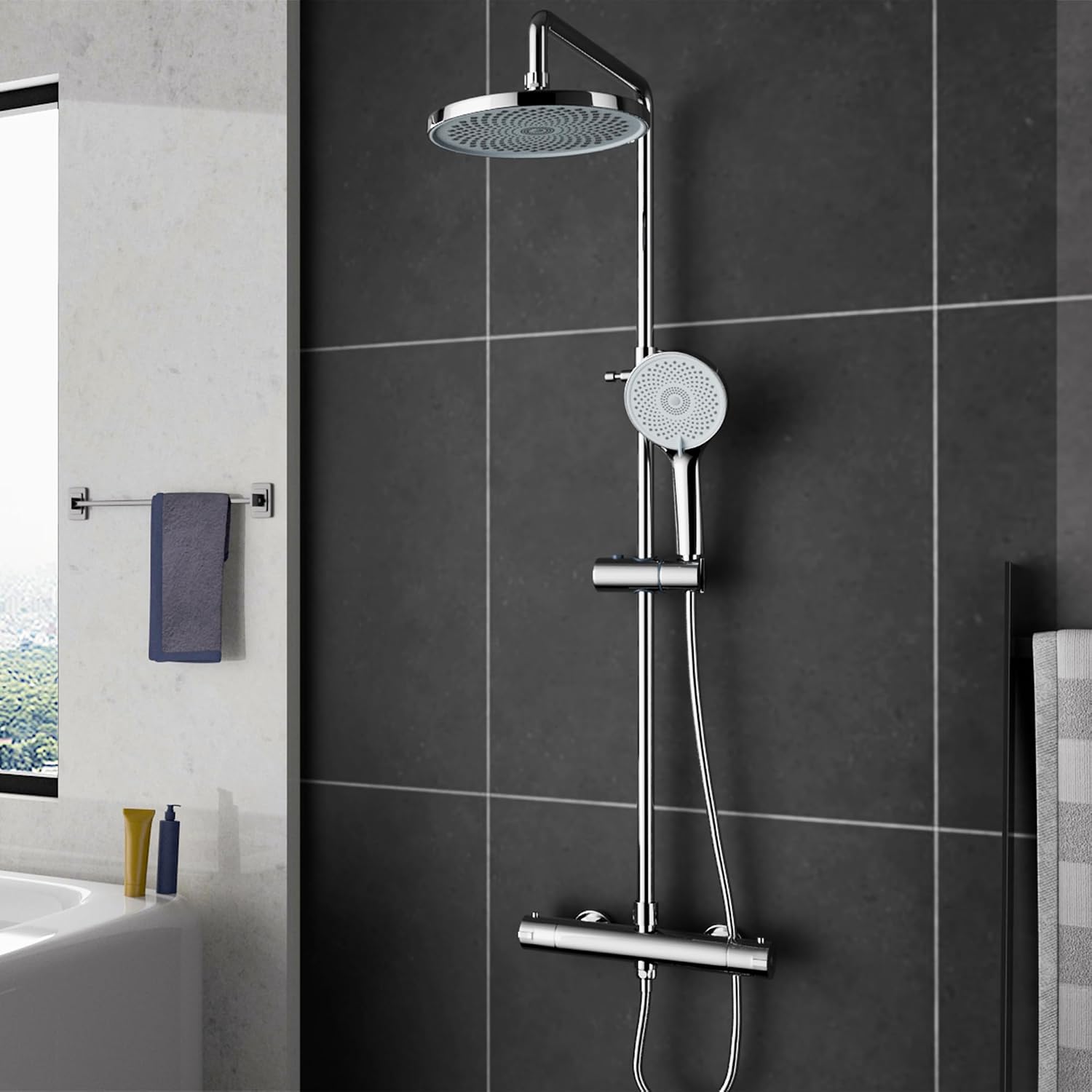 MORADO Columna de ducha termostática ajustable