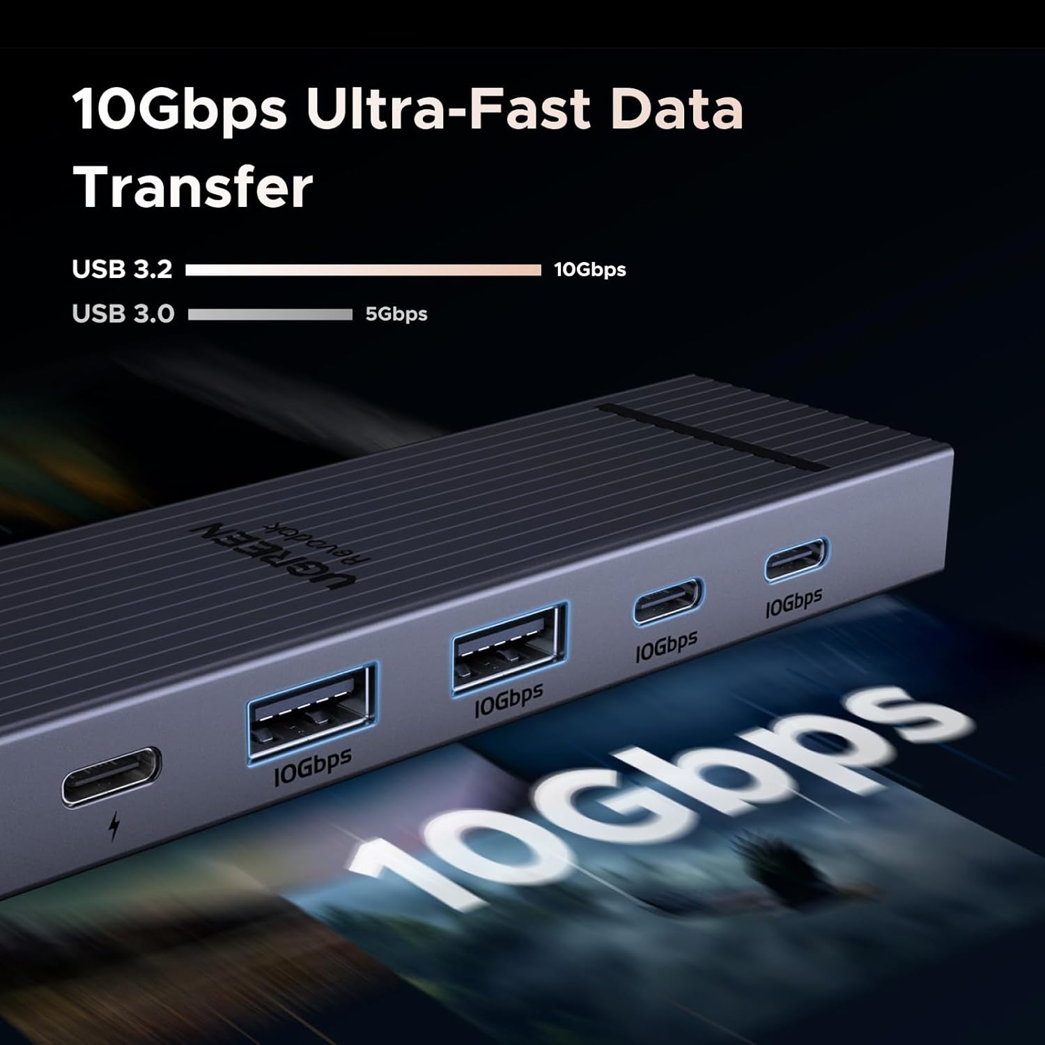 Detalle de UGREEN Revodok Pro 106 USB-C hub