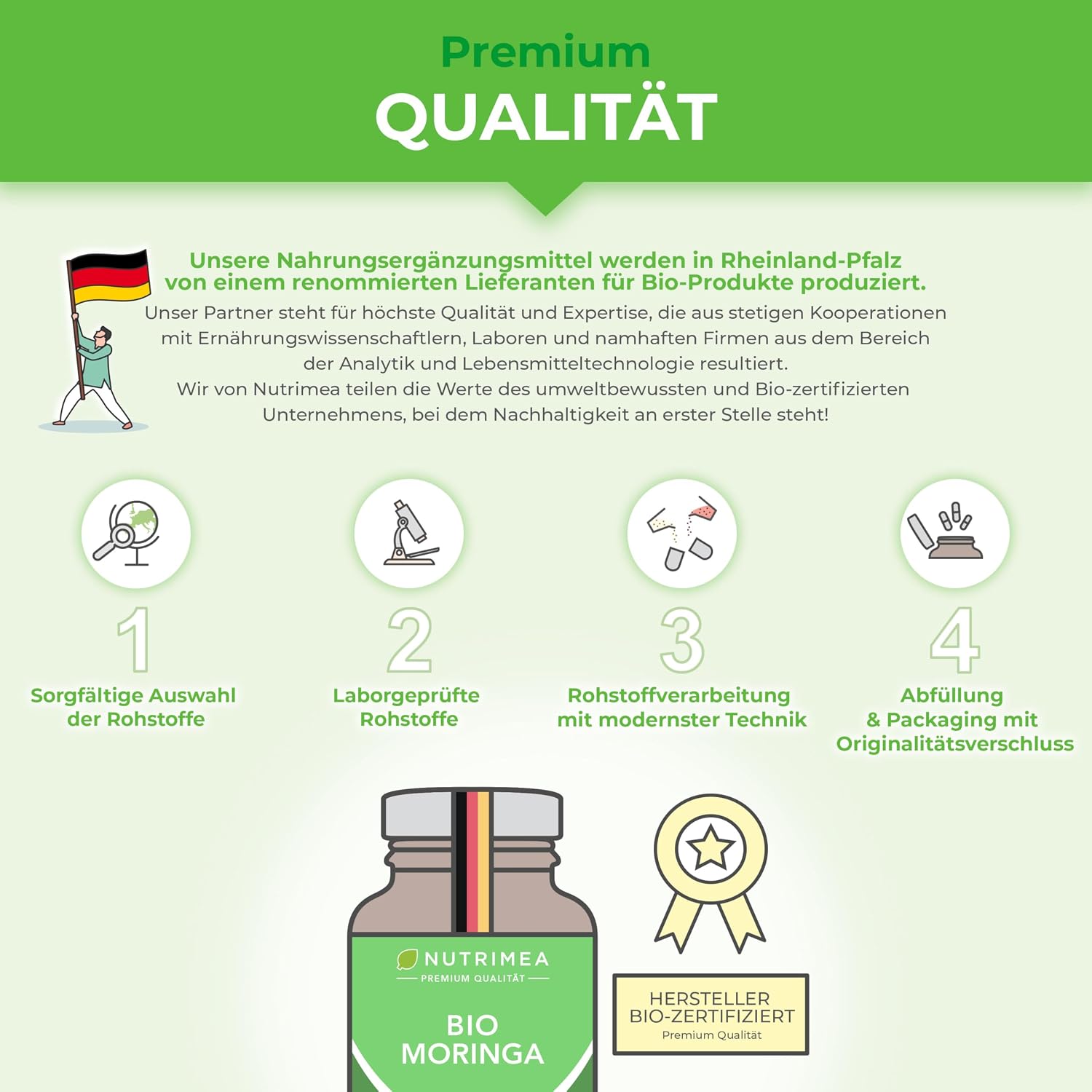 Detalle de Moringa Oleifera Bio 120 Kapseln đ±