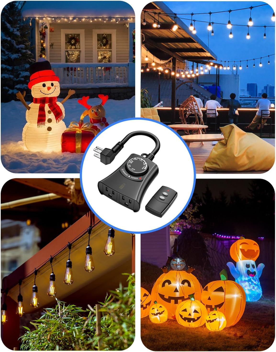 Thumbnail 5 de HBN 204R Outdoor Remote-Control Timer with 2 Grounded Outlets