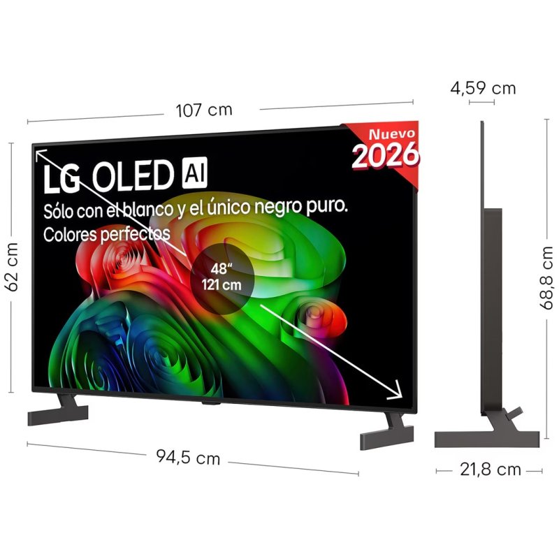 Detalle de LG OLED48B65LA: OLED 48'' 4K con 120 Hz, HDR y webOS para cine y gaming