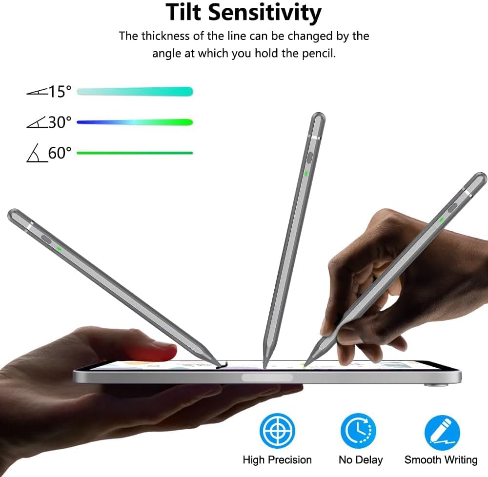 Detalle de Pencil 1. Generation für iPad (2018–2026) mit USB-C Schnellladeleistung und Neigungssensitivität