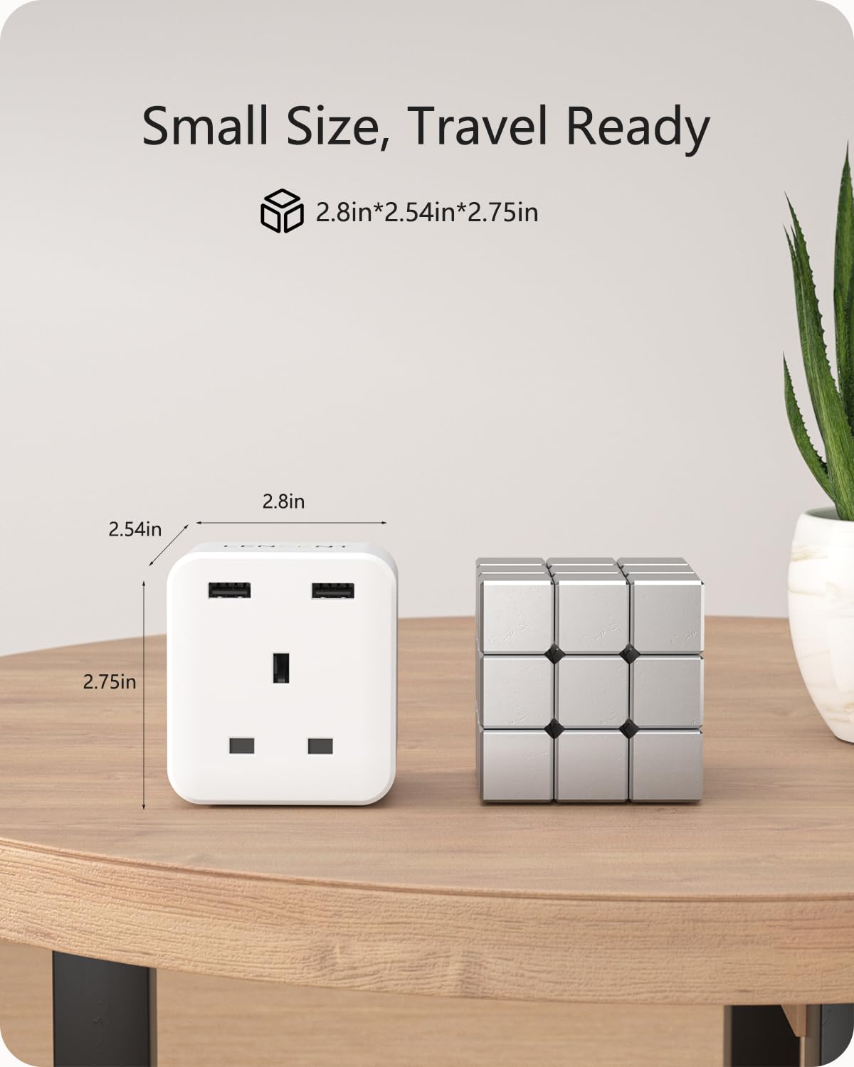 Thumbnail 4 de LENCENT Multi Plug Extension 3-way 13A USB cube 🔌