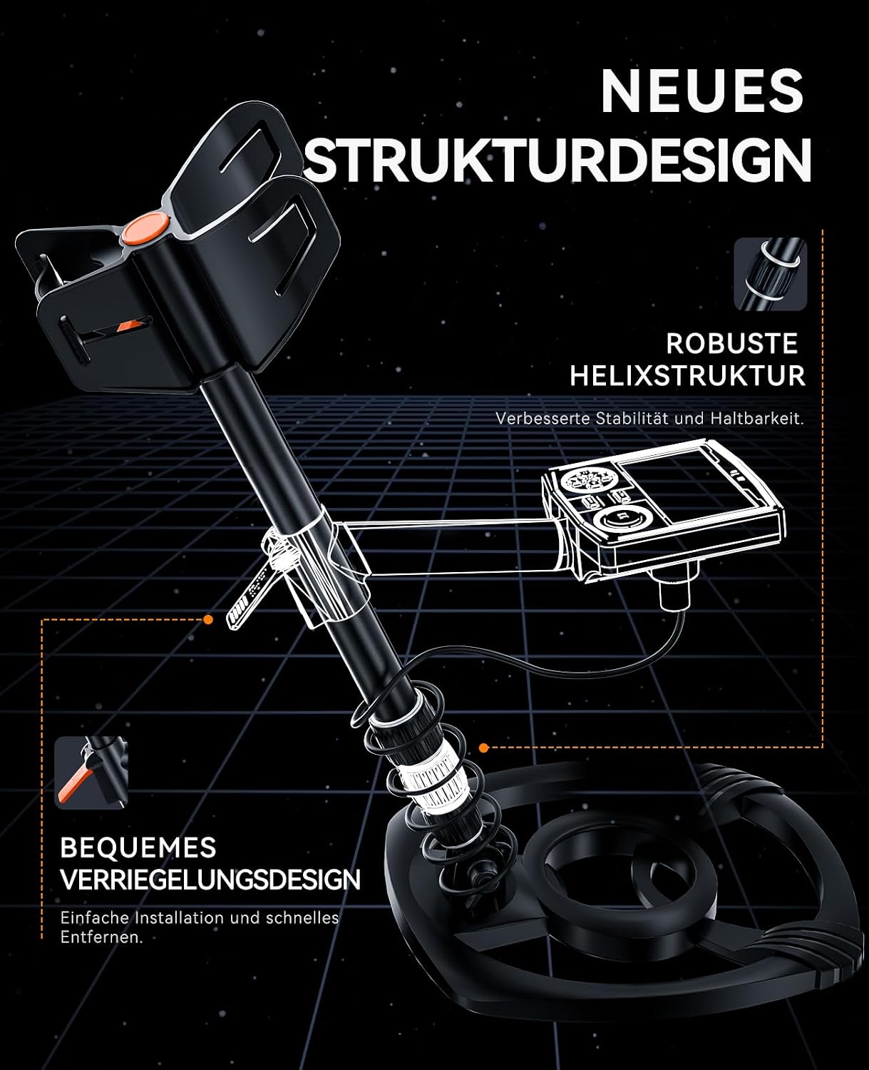 Detalle de SUNPOW Metalldetektor 2025 Profi mit Pinpointer 🔍