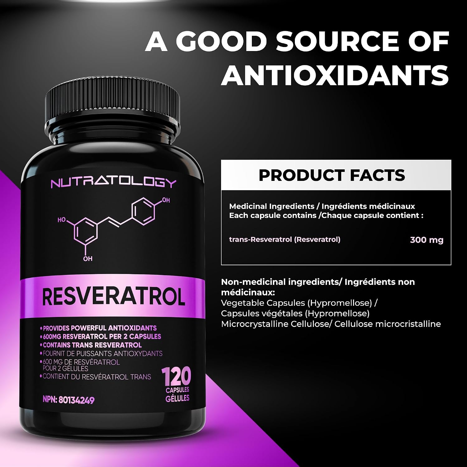 Thumbnail 3 de Nutratology Resveratrol Supplement, 120 Capsules