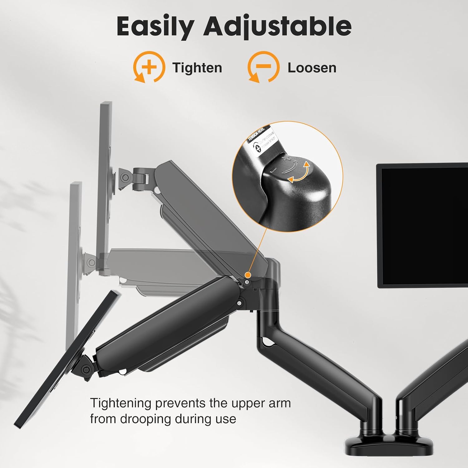 Detalle de DUMOS Dual Monitor Mount 32-Inch