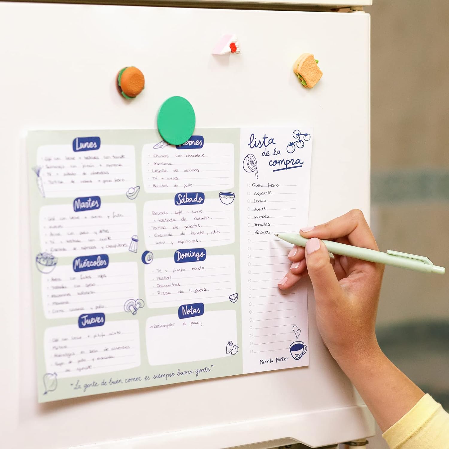 Thumbnail 2 de Planificateur de repas hebdomadaire – Planificateur et liste de courses A4 (52 feuilles) Pedrita Parker