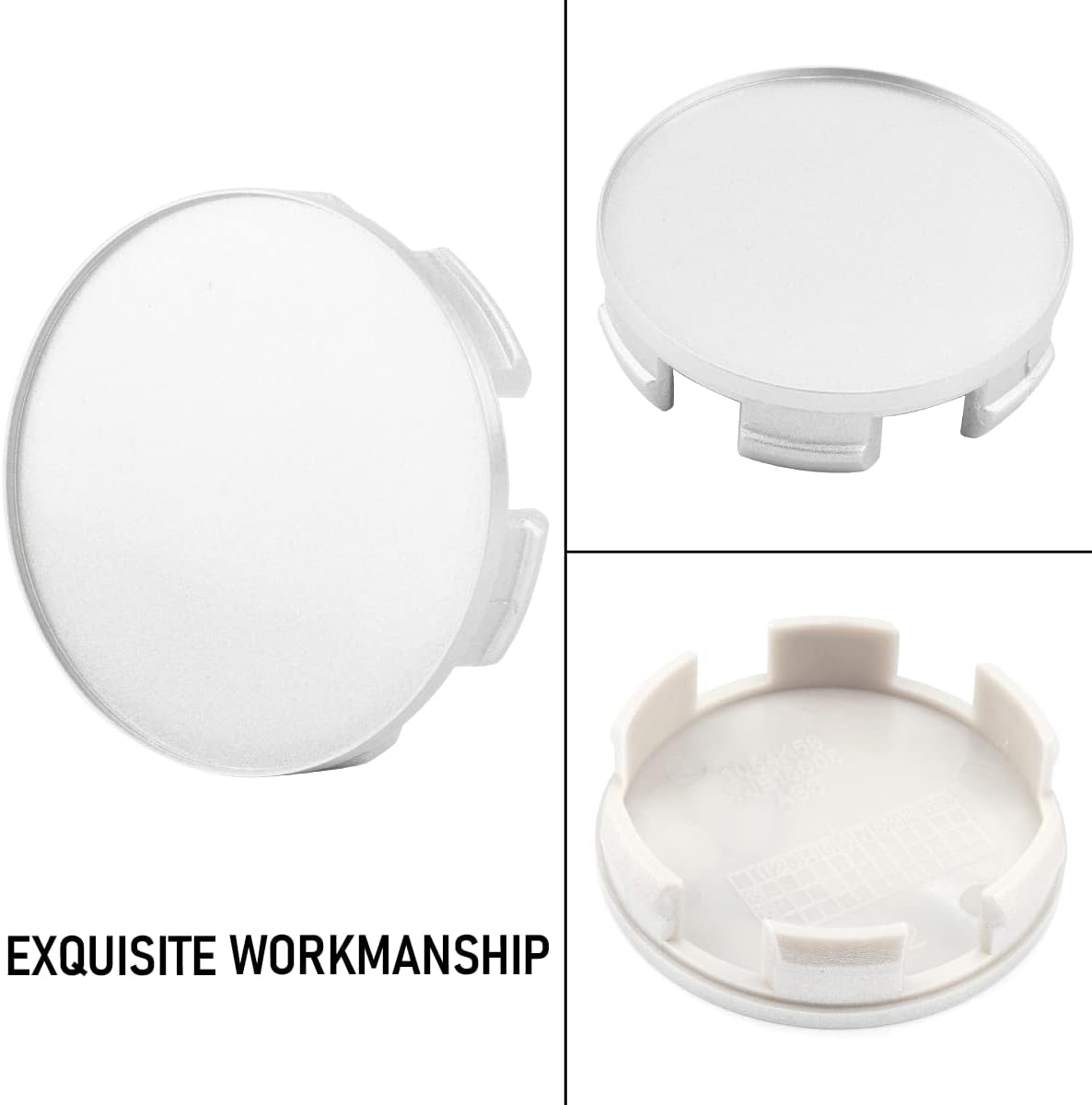 Thumbnail 6 de RhinoTuning 4x 58 mm wheel centre caps (silver chrome-style) for select Acura Integra & Honda Civic models