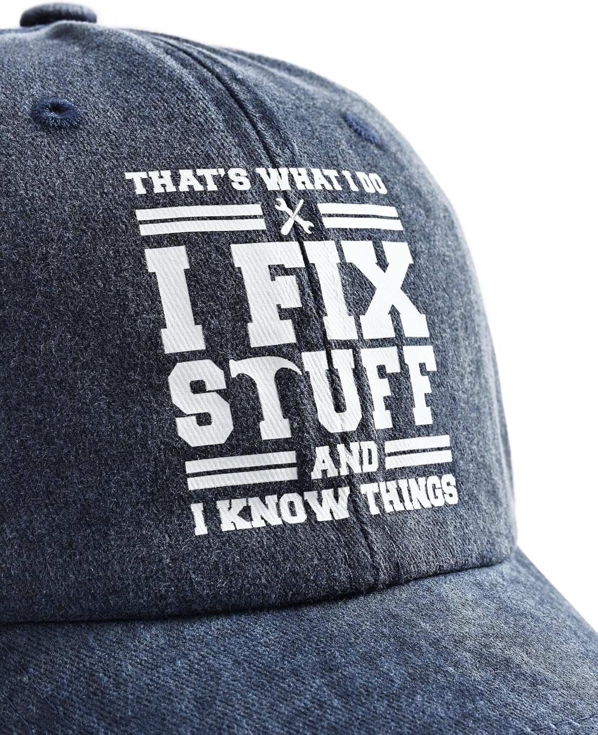 Detalle 1 de Jeasona Baseball Cap for Men in 100% Cotton with Funny “I Fix Stuff” Print