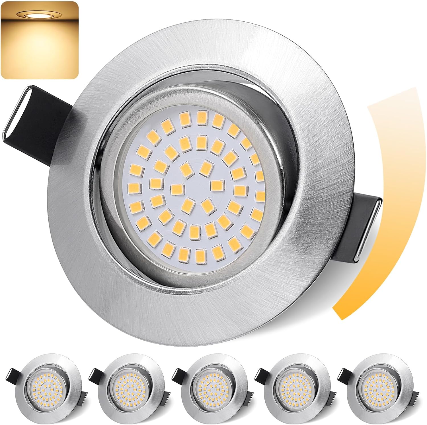 Detalle de GeyouLux LED Einbaustrahler 230V 6W