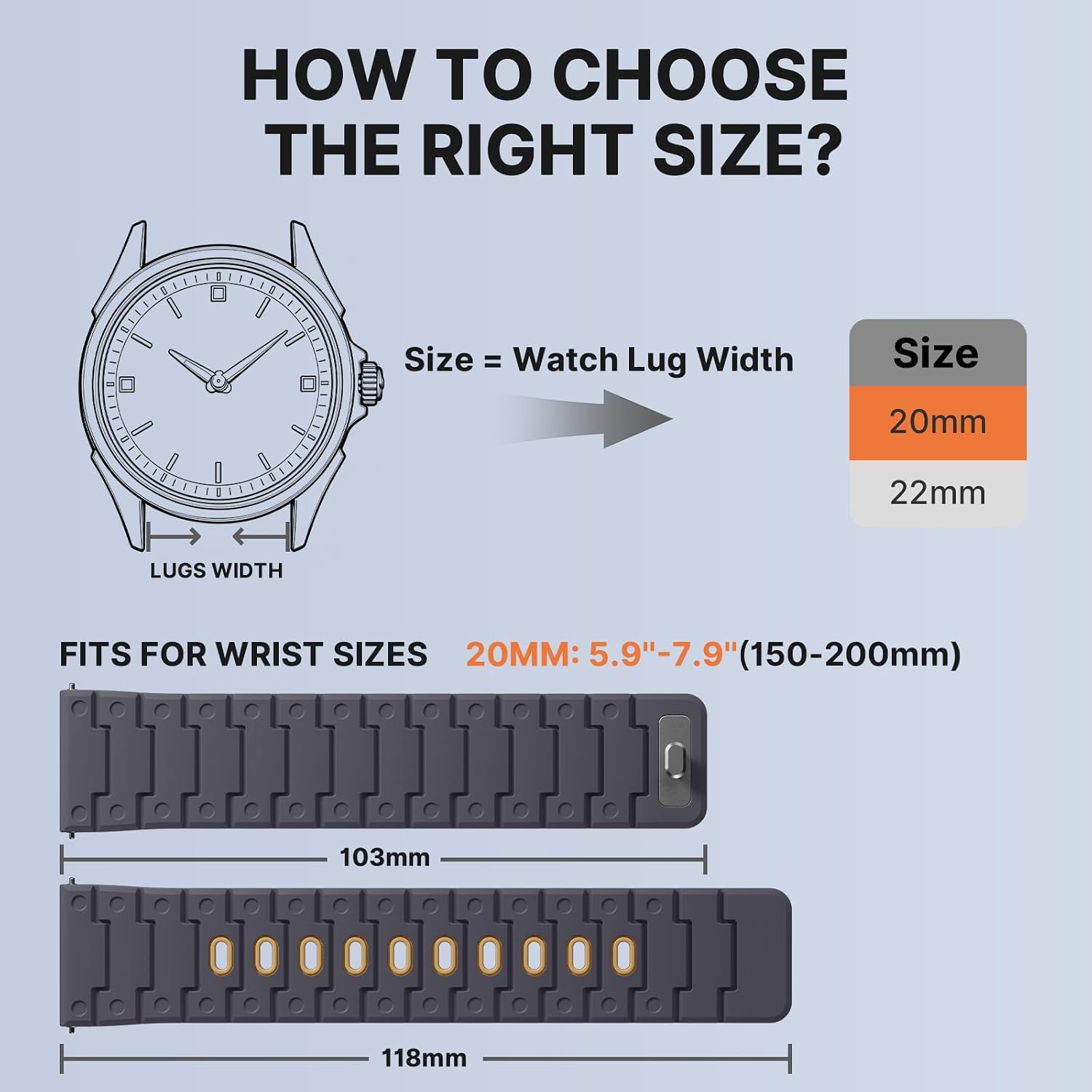 Detalle de Bandletic 20mm Magnetic Strap for Garmin and Samsung Smartwatches