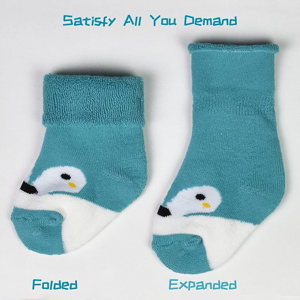 Detalle de TRAMLE baby boys thick terry socks set – 10 pairs for 0–3 years