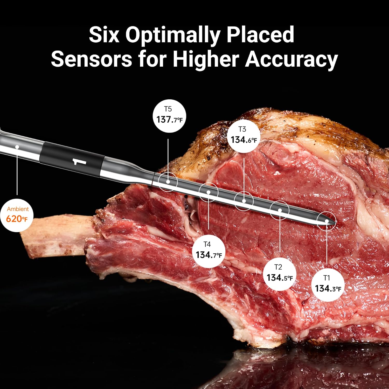 Detalle de ThermoMaven Smart Meat Thermometer 6-sensor 🍖