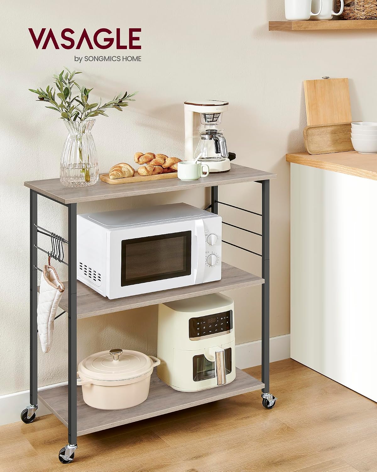 Detalle 2 de VASAGLE KKS067K02 Étagère de cuisine 89 cm