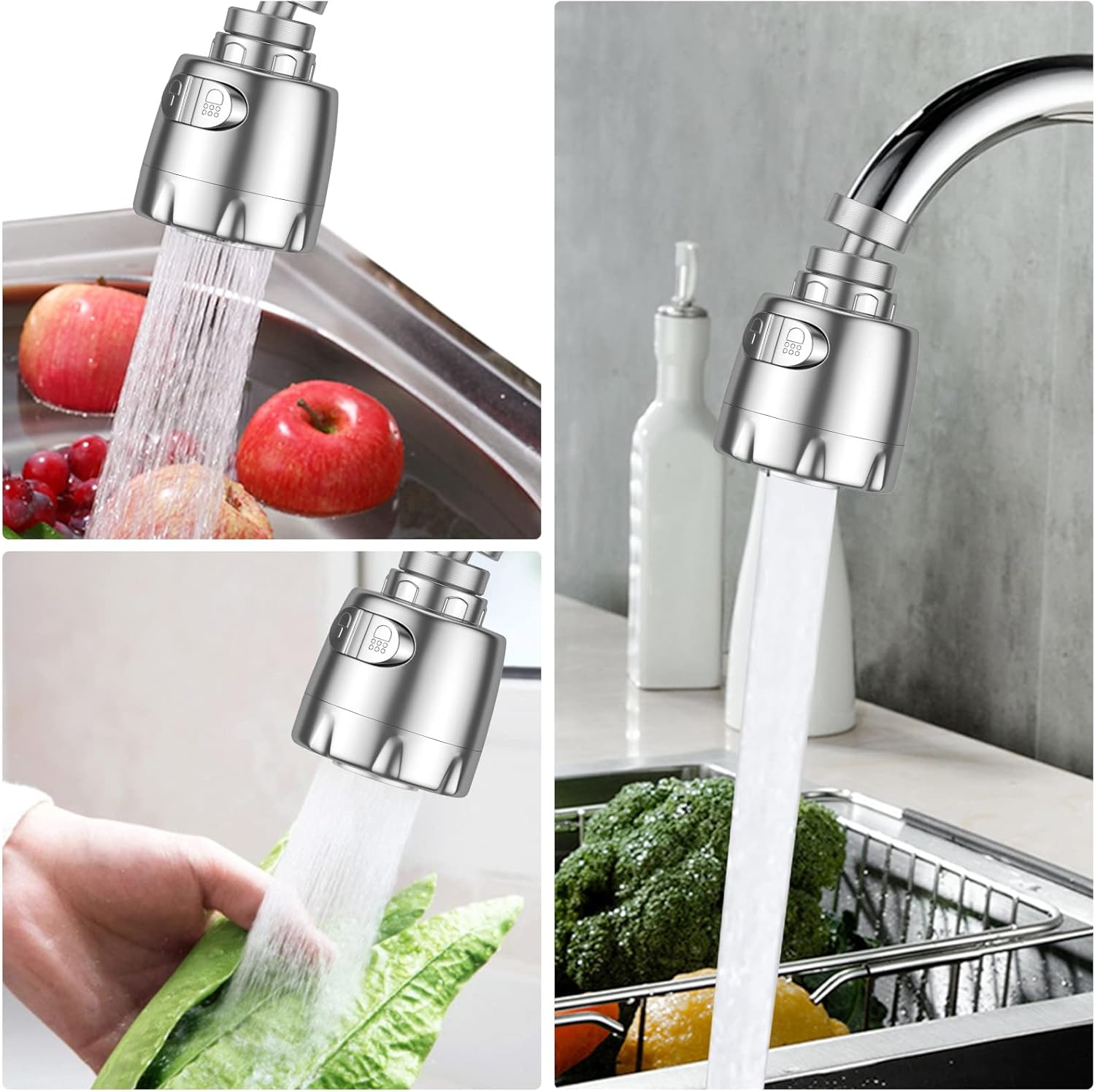 Thumbnail 5 de Vinabo Filtro Rubinetto — robinet à bascule pivotant 360°, mousseur, économie d’eau, 2 modes