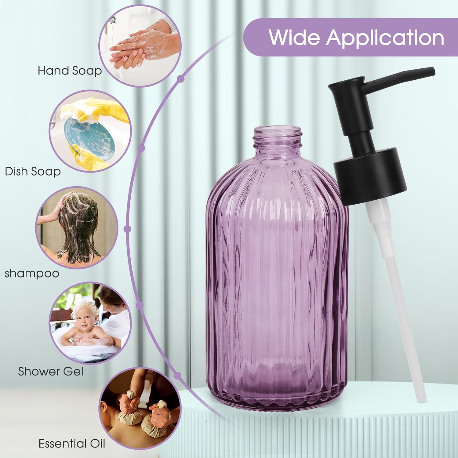 Thumbnail 6 de Glass Soap Dispenser Set, 400 mL