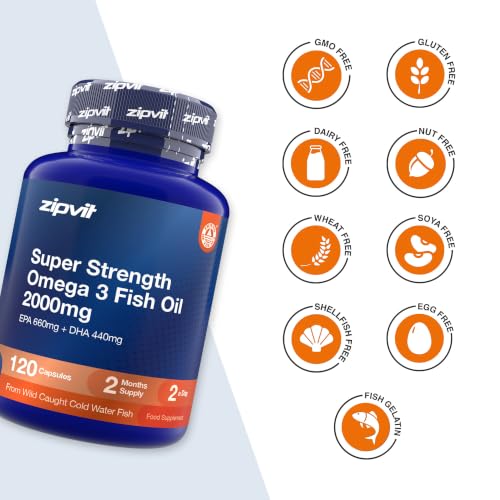 Thumbnail 8 de Zipvit Omega 3 Fish Oil 2000mg – 120 Softgels (EPA 660mg / DHA 440mg)