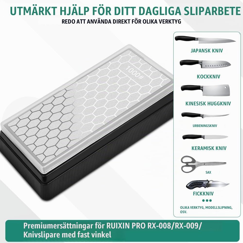 Detalle 2 de Aolso dubbelsidig diamantslipsten 400/1000 med halkfri bas