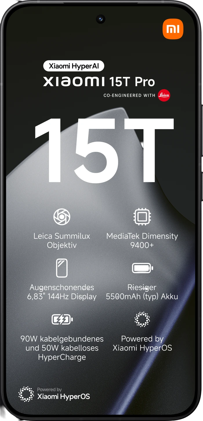 Thumbnail 9 de Xiaomi 15T Pro 512 GB Schwarz 5G Smartphone