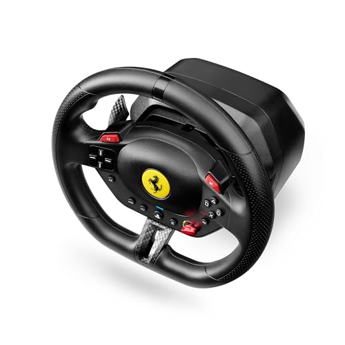 Detalle de Thrustmaster T98 Ferrari 296 GTB: volante y pedalier para PS5 y PC