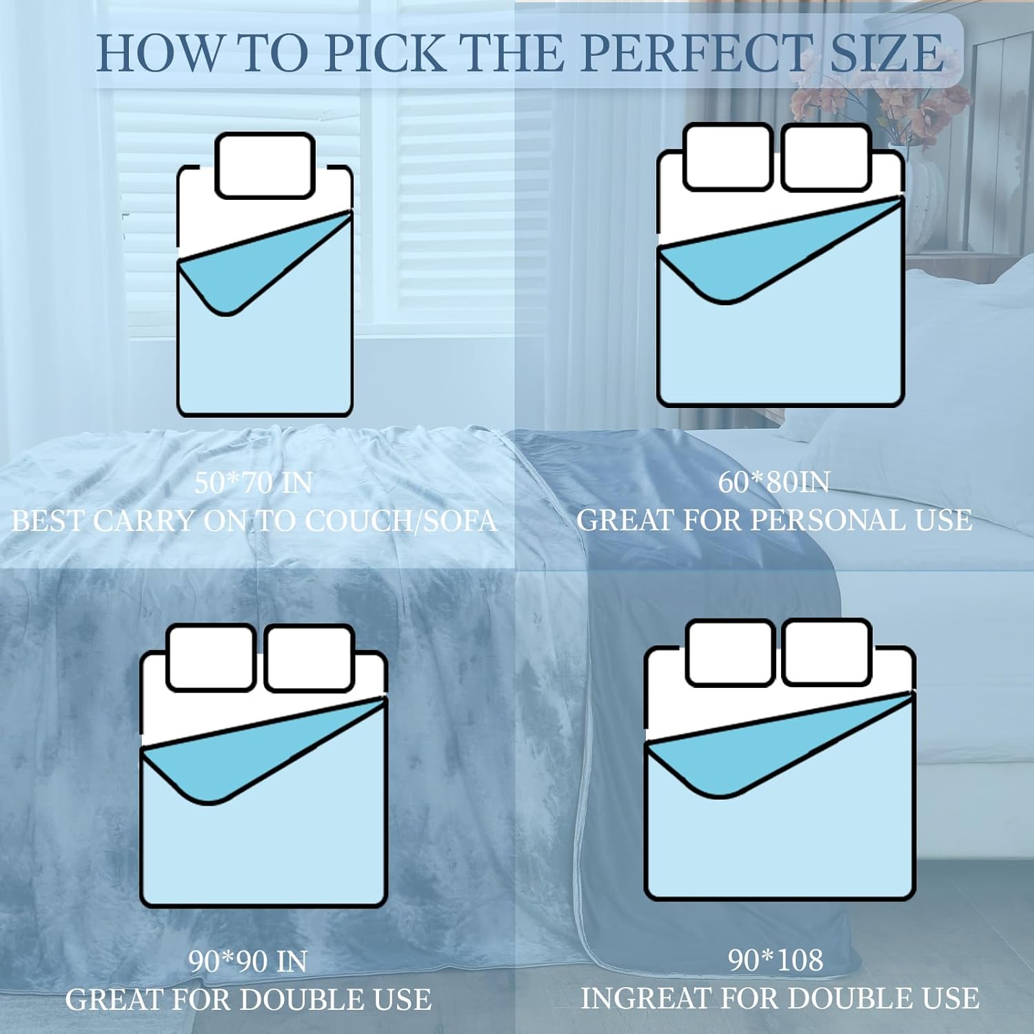 Thumbnail 6 de Cooling Blanket Queen Size: Quiet, Remains Cool for Hot Sleepers (90x90 Inches) in Dark Gray
