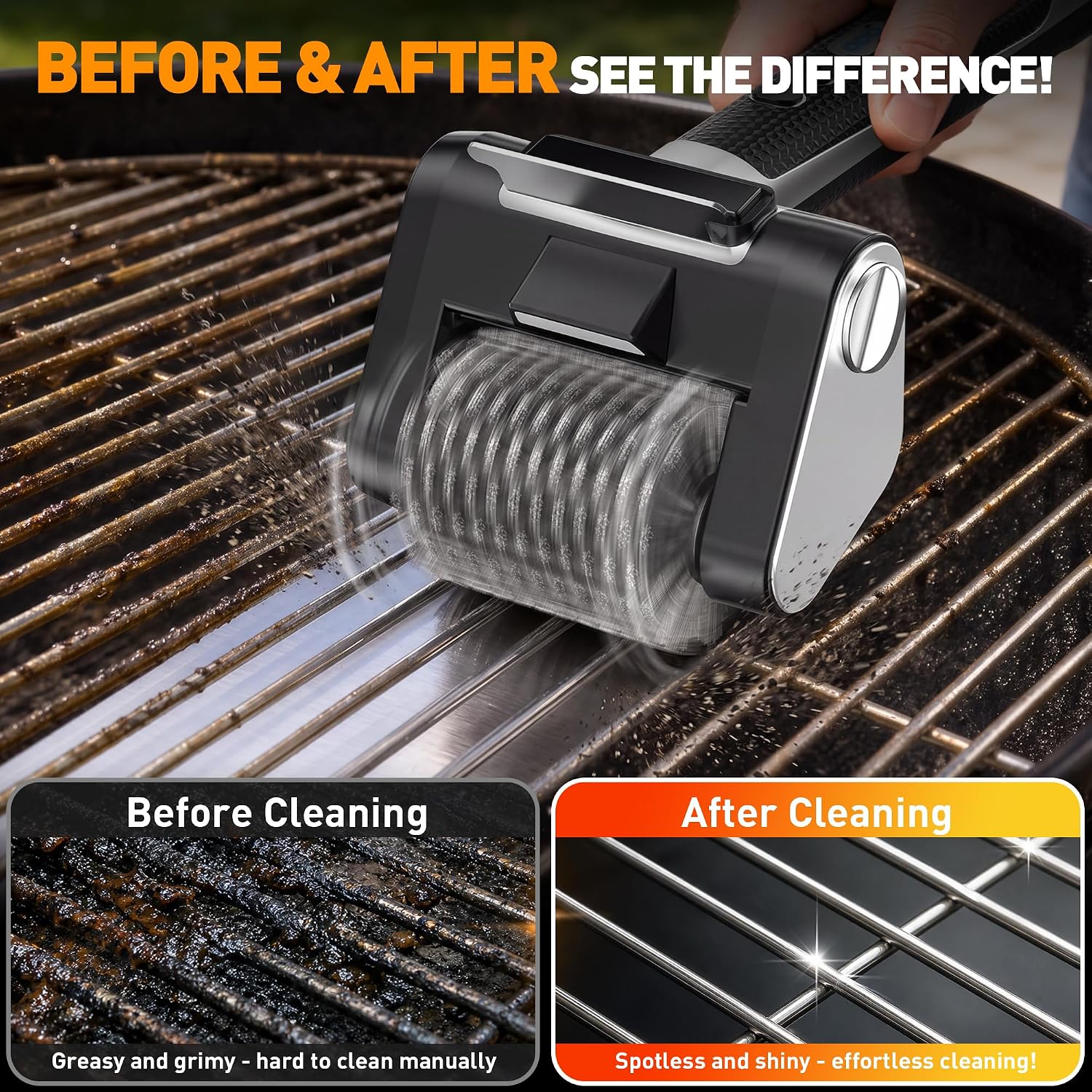 Detalle 1 de Electric Grill Brush, 4000mAh