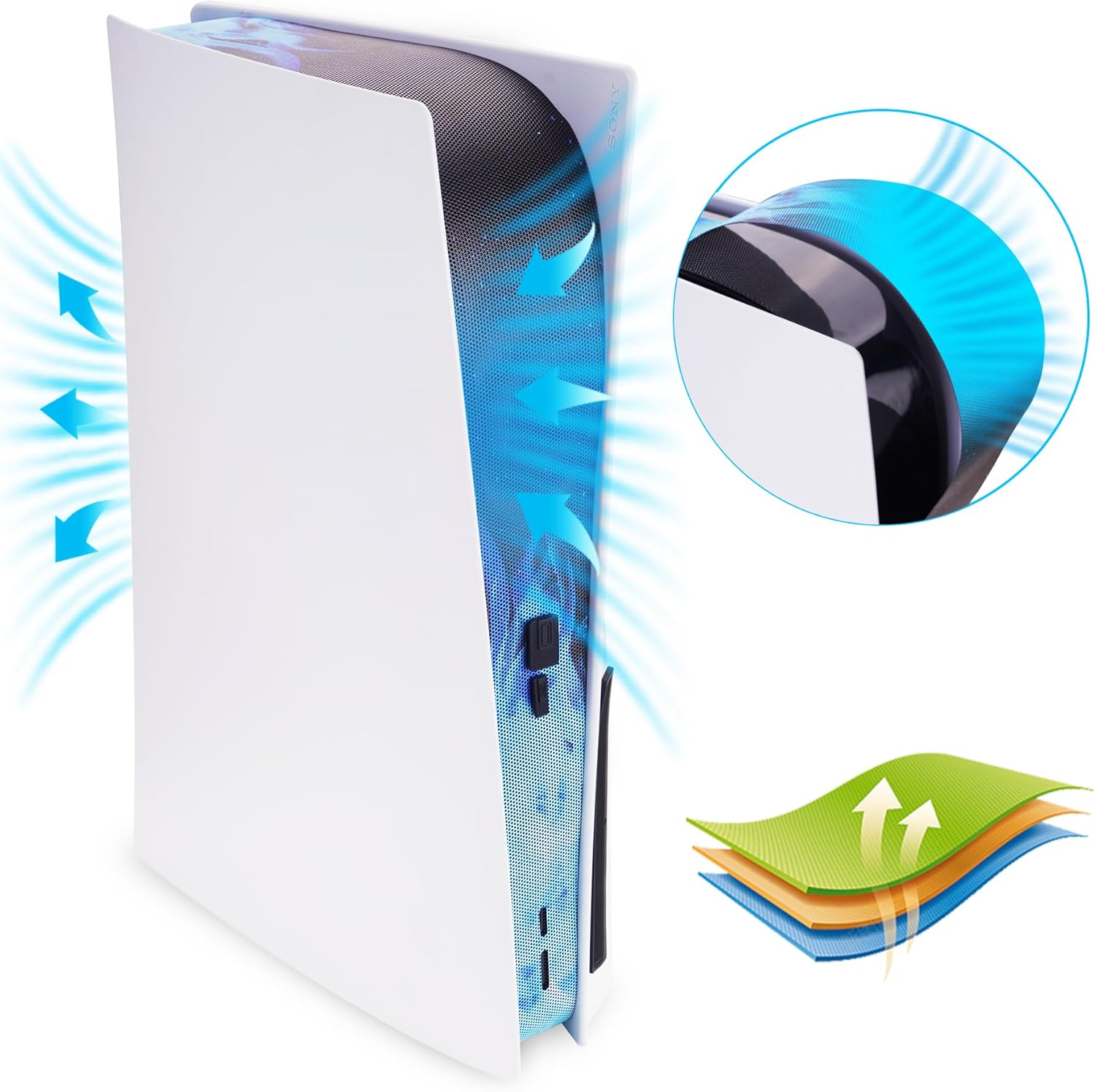 Thumbnail 5 de playvital Dust Filter and Port Plug Set for PS5