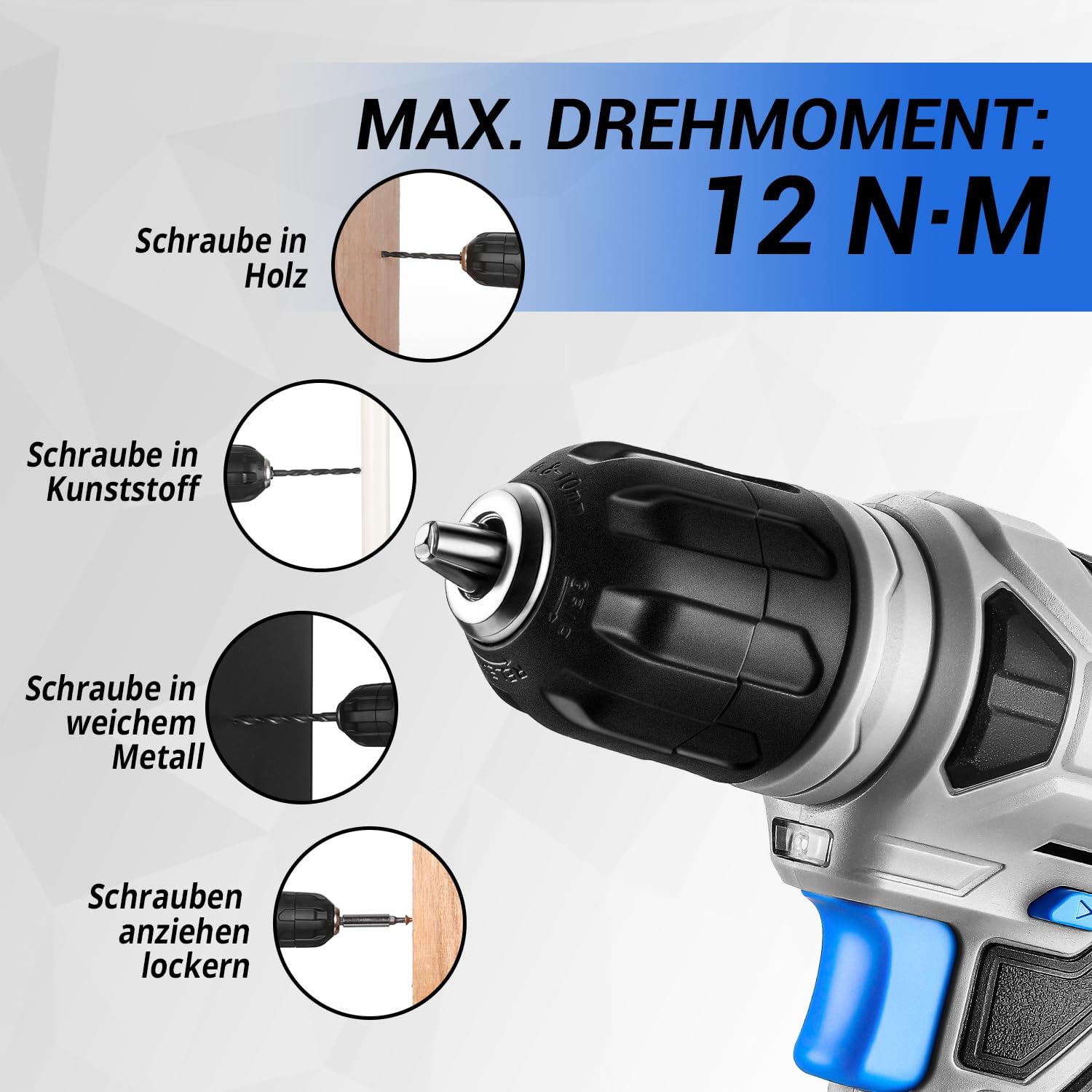 Thumbnail 4 de DEKO Akkuschrauber Werkzeugkoffer 126-teilig