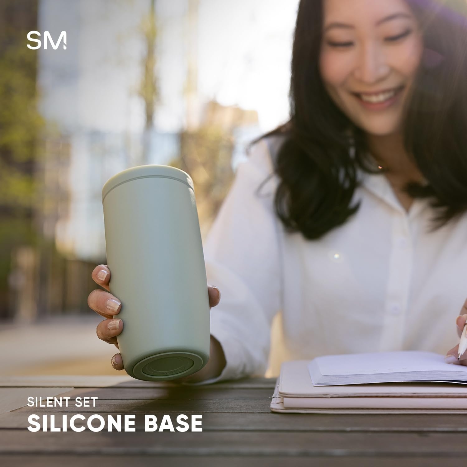 Thumbnail 5 de Simple Modern Voyager Signature Travel Coffee Mug Tumbler with 360° Push-Button Lid (16oz) — Almond Birch