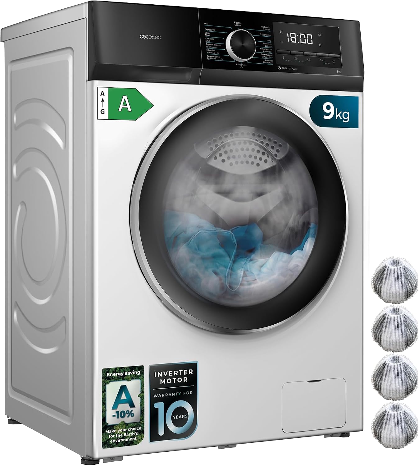 Thumbnail 5 de Cecotec Bolero DressCode 7500 Inverter Steel 🧺 16 Programas