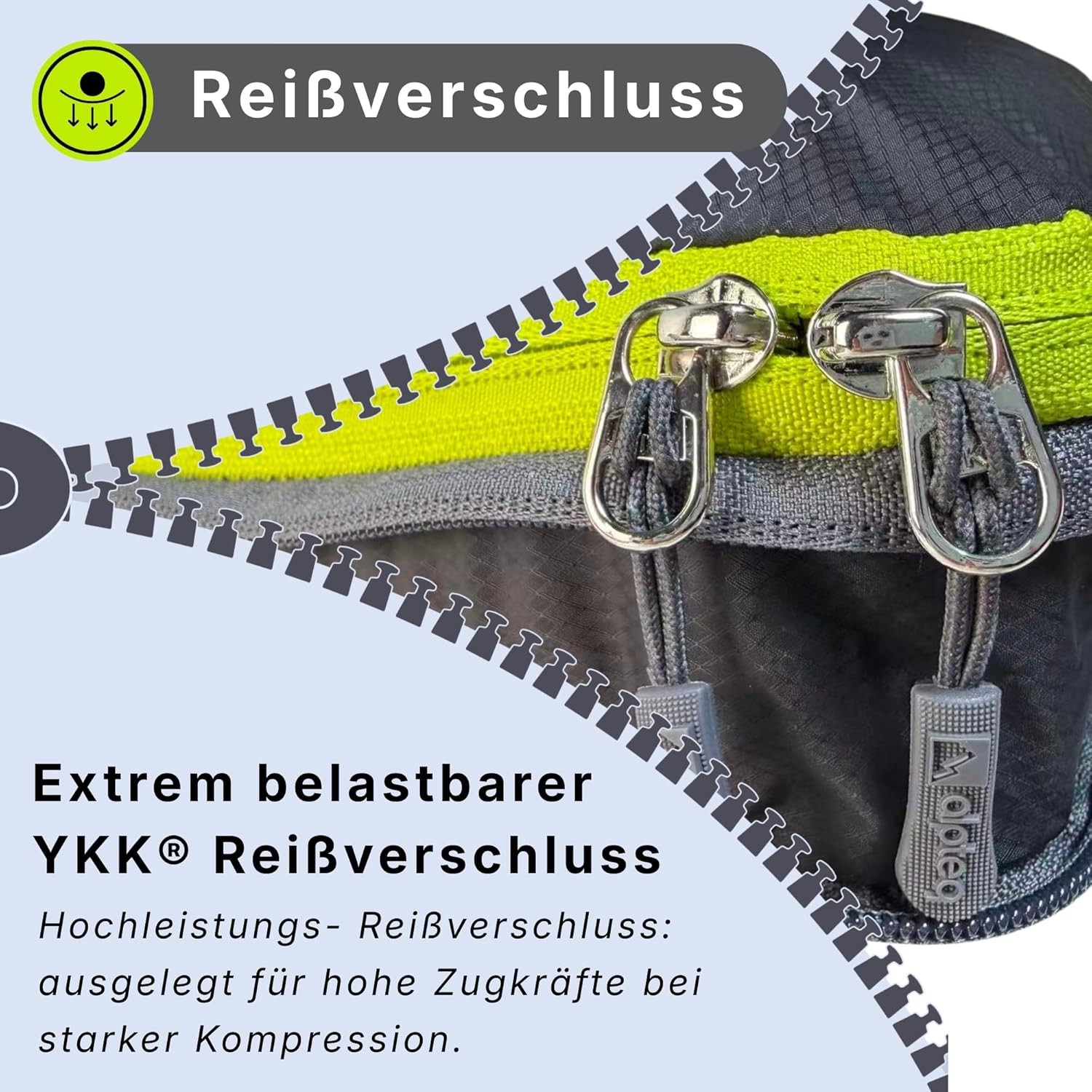 Detalle de Alpteq Profi-Packtaschen mit Kompression – 5-teiliges ultraleichtes Koffer-Organizer-Set