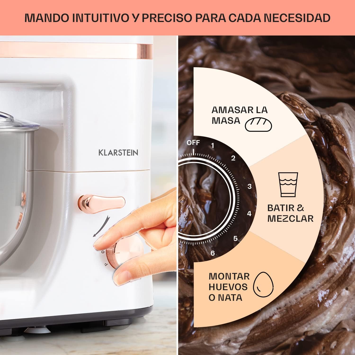 Thumbnail 3 de Klarstein Batidora Amasadora Planetaria 5L 1800W 6 velocidades 🥣