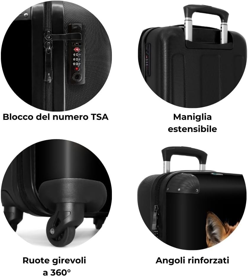 Thumbnail 6 de NoBoringSuitcases.com Valigia Bagaglio a Mano 55x40x20 cm Volpe Arancione, trolley fino a 10 kg