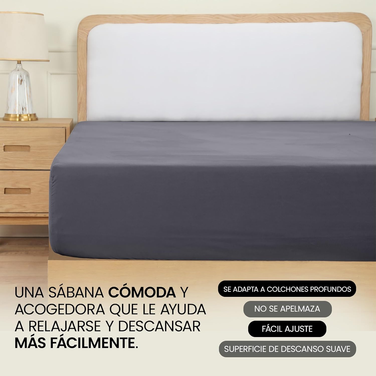 Thumbnail 5 de Utopia Bedding Sabana Bajera 135x190 - Gris 🌙 Profundo Microfibra